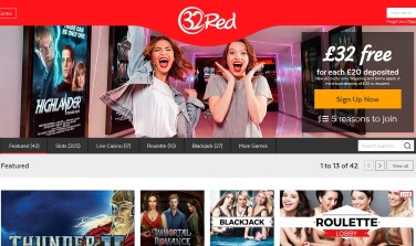 Visit the 32red casino review page.