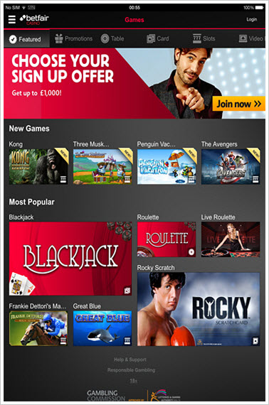 betfair casino baxış mobil