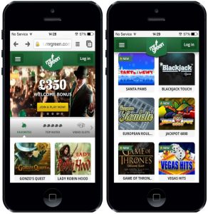 mr green casino mobil araşdırması