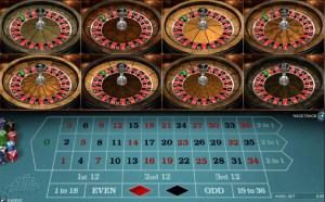 How many wheels has the multi wheel roulette?